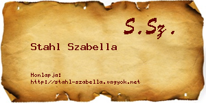Stahl Szabella névjegykártya